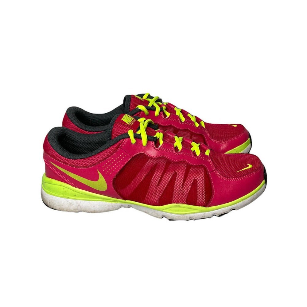 Nike TR2 Womens Running‎ Shoes Pink Lime Flex Training Sneakers Size 9.5 M